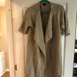One A tan duster cardigan size Large